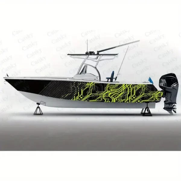 Abstract Geometric Boat Sticker Pack