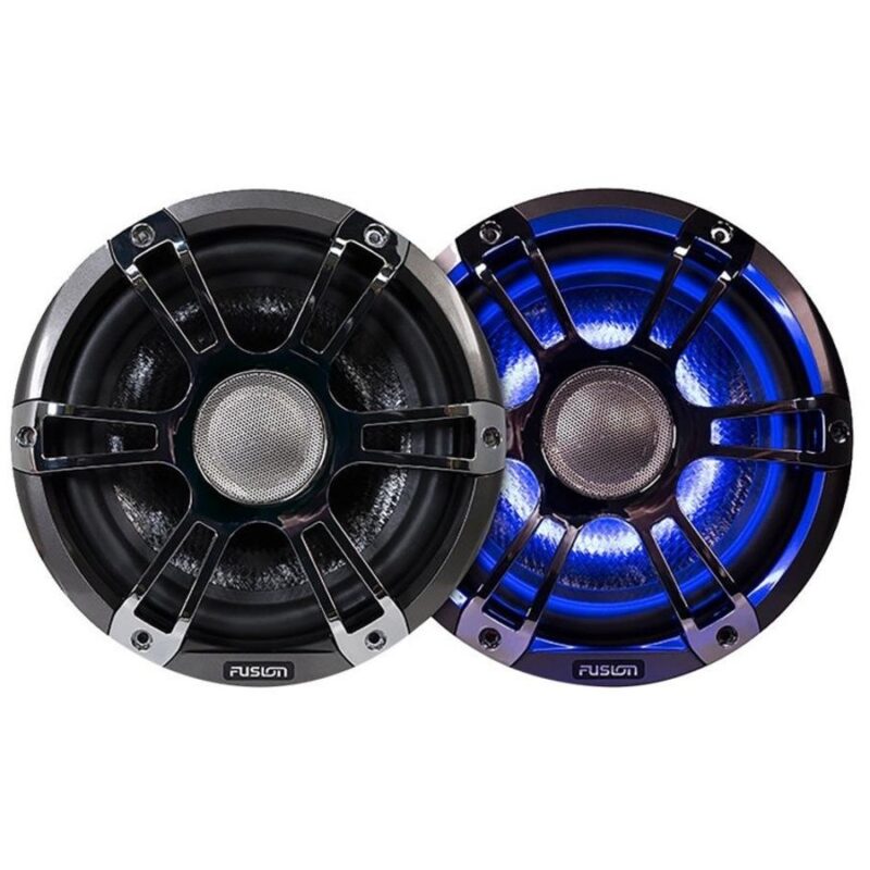 Fusion 330W Marine Chrome Speakers w/ LED's