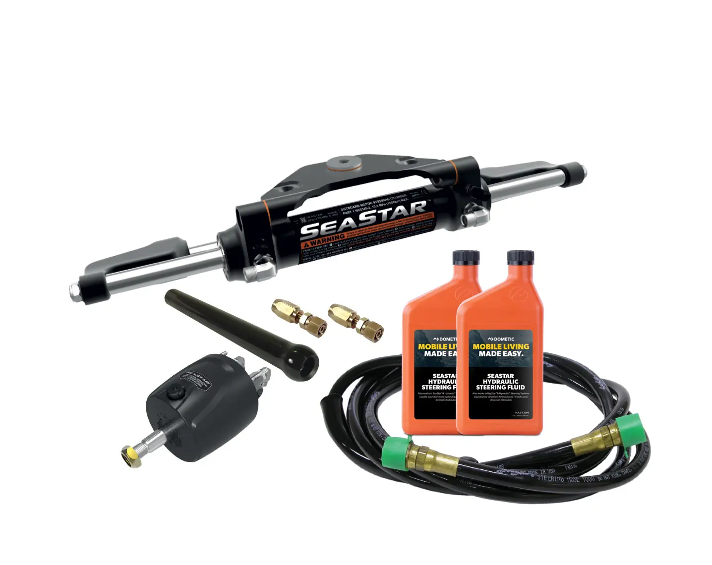 SeaStar Dometic hydraulic steering kit for outboard boats