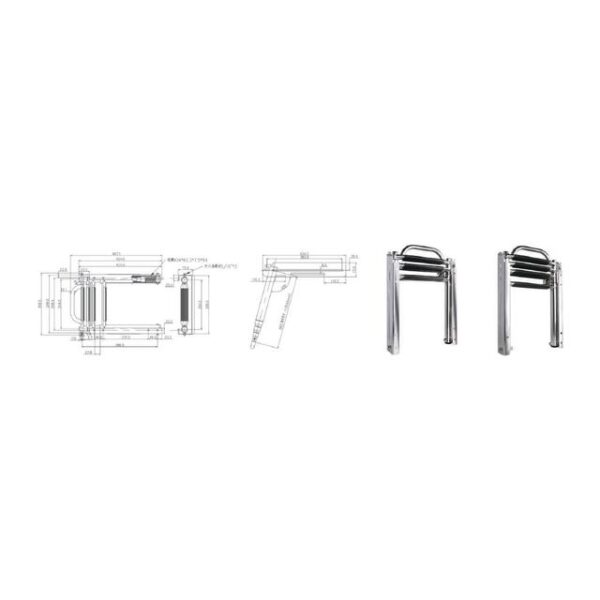 Under Platform Telescoping Ladders With Handle Bar