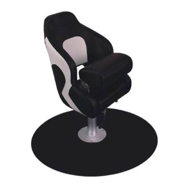Flip-Up Bolster Bucket Boat Seat, Black/White (ASM18004)
