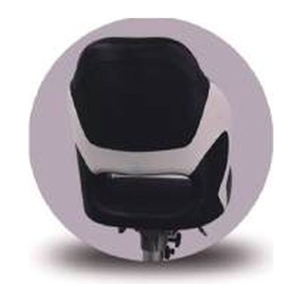 Flip-Up Bolster Bucket Boat Seat, Black/White (ASM18004)