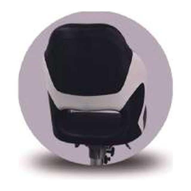 Flip-Up Bolster Bucket Boat Seat, Black/White (ASM18004) - Image 2