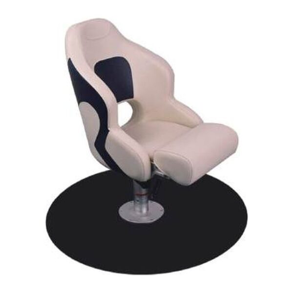 Flip-Up Bolster Bucket Boat Seat, White/Navy (ASM18005)
