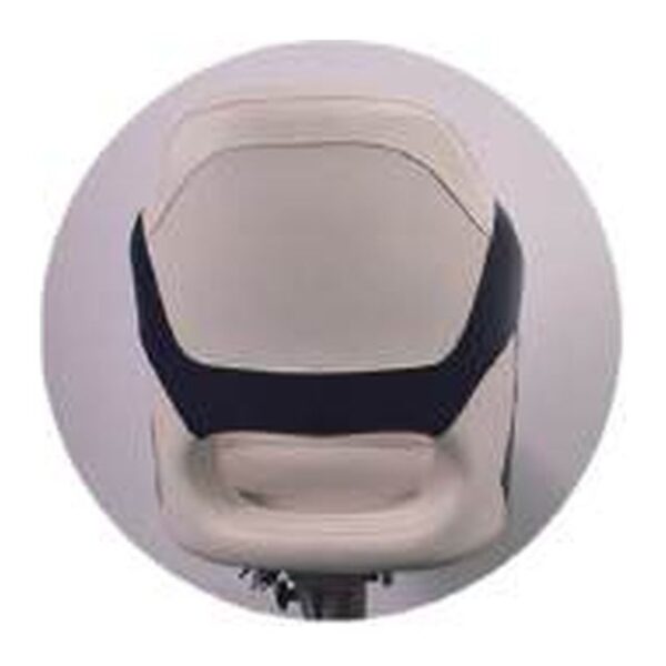 Flip-Up Bolster Bucket Boat Seat, White/Navy (ASM18005)