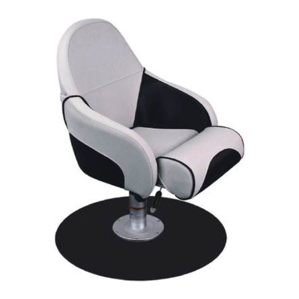 Flip-Up Bolster Helm Boat Seat, White/Black (ASM18008)