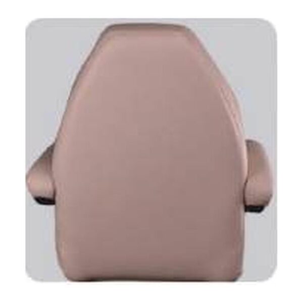 High-Back Boat Seat with Armrests and Flip-Up Bolster, Tan (ASM18016)