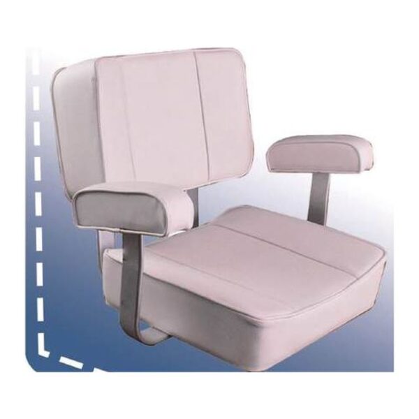 Helm Boat Seat with Armrest, Aluminium Back Support Bars (ASM18018)
