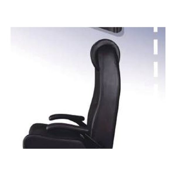 High-Back Boat Seat with Flip-Up Bolster and Armrests, Black (ASM18019)