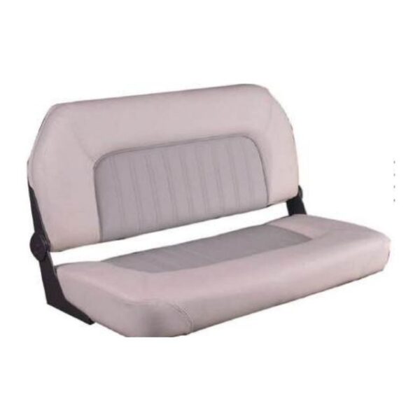 Boat Seat Folding Double Bench, Quilted White (ASM18021)