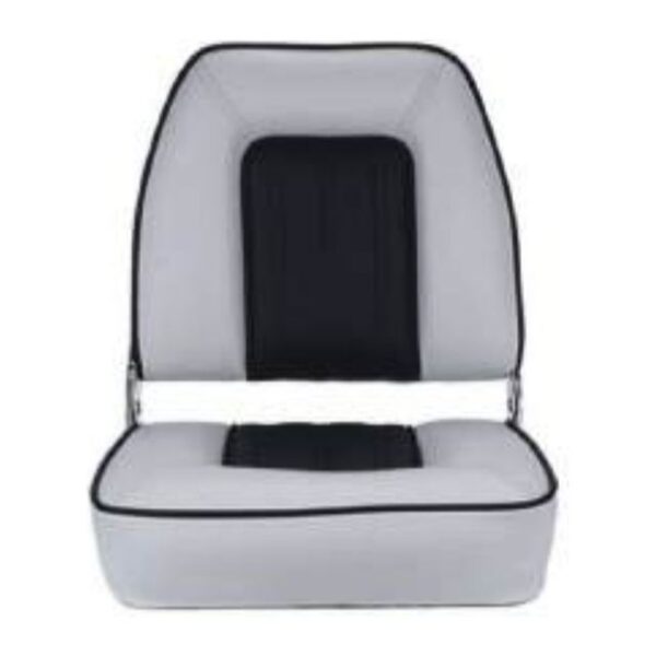 Boat Seat Low Back Folding, White/Grey (ASM18022-1)