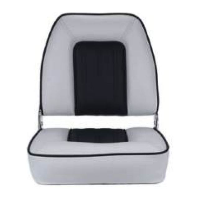 Boat Seat Low Back Folding, White/Grey (ASM18022-1)
