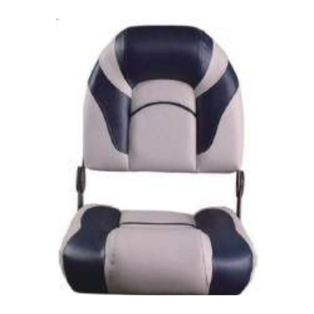 Boat Seat High Back Folding, Grey/Navy (ASM18023)