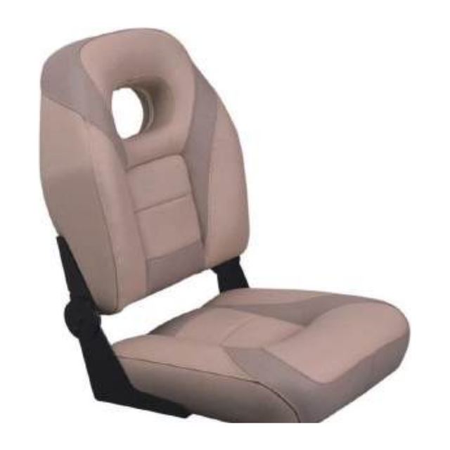 Boat Seat High Back Folding, Tan/Beige (ASM18027)