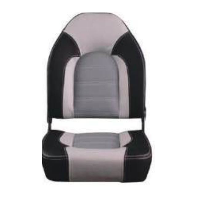 Boat Seat High Back Folding, Black/Grey (ASM18028)