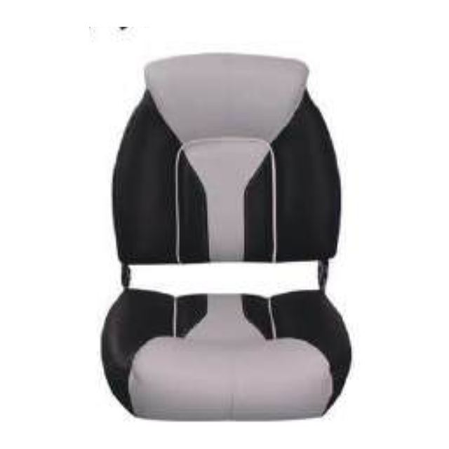 Boat Seat High Back Folding, Black/Light Grey (ASM18033)