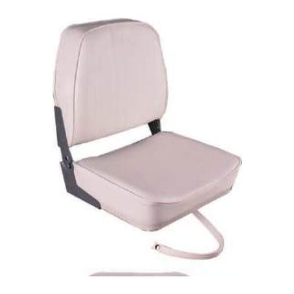 Boat Seat Low Back Folding, All White (ASM18035)