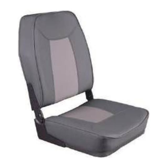Boat Seat High Back Folding, Grey Two-Tone (ASM18037)