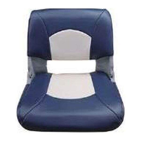 Boat Seat - Skipper Standard Folding, Navy/Grey/White