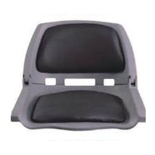 Boat Seat - Skipper Standard Folding, Grey with Black Cushions