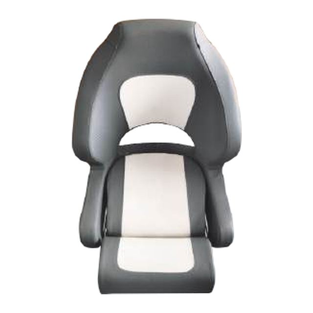 Boat Seat - Flip-Up Bolster Sport Seat, Grey/White
