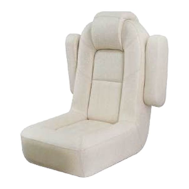 Boat Seat - High-Back Cushioned Seat with Side Bolsters, Cream