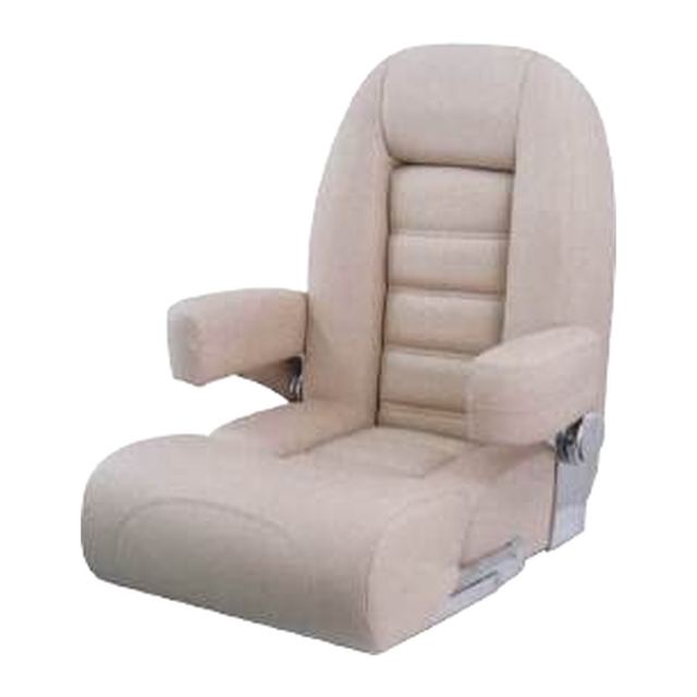 Boat Seat - Helm Seat with Armrests, Beige