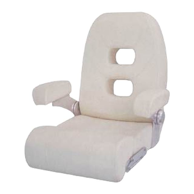 Boat Seat - Helm Seat with Armrests, Cream
