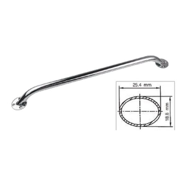 Oval Handrail,Round Base Screwed