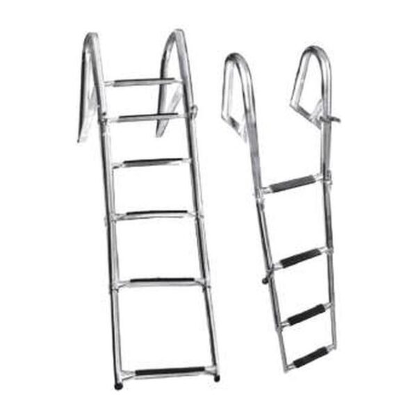 Folding Telescopic Ladder With Handrails