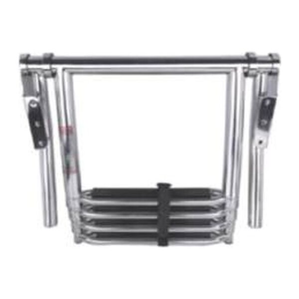 Over Platform Telescoping Ladder With Grab Rails