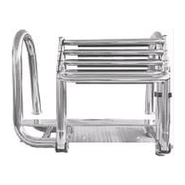 Stainless Steel Telescoping Folding Ladders With Wide Handrails - Image 2