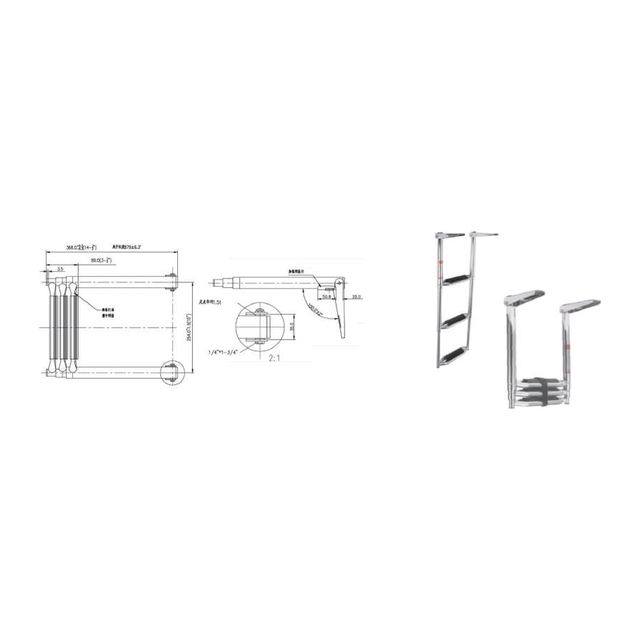 Over Platform Telescoping Ladders With Double Tube Steps