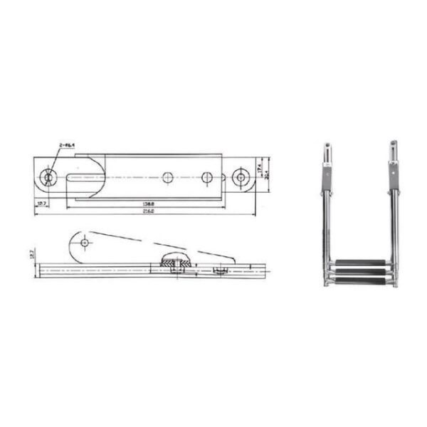 Over Platform Telescoping Sliding Ladders