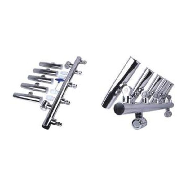 5 Rod Holders Rail Mount