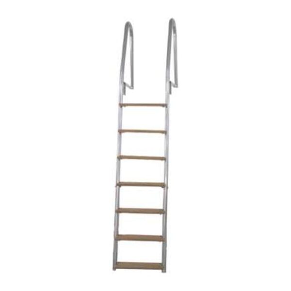 Stainless Steel Dock Ladders With Teak Steps