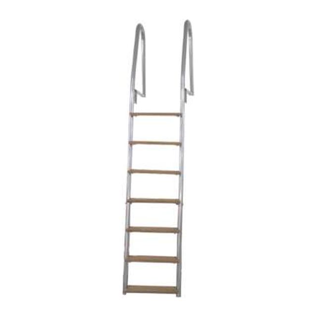 Stainless Steel Dock Ladders With Teak Steps