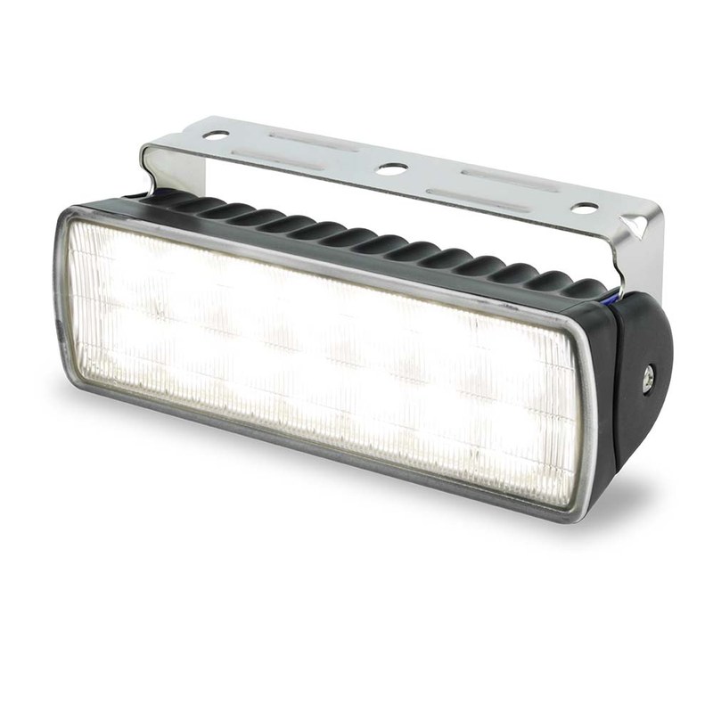 LED deck and search lights mounted on a boat hardtop
