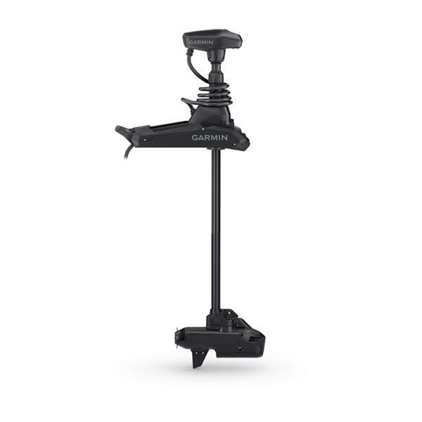 Bow-mounted electric trolling motor on a plate aluminium boat