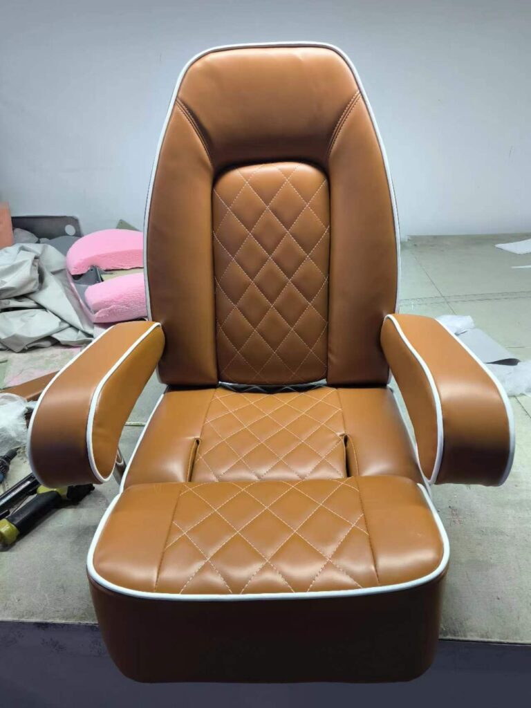 Captain Helm Boat Seat with Armrests, Tan (ASM18014-1)