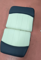 Bench Seat Cushion Set, Navy/Sage (ASM18074)