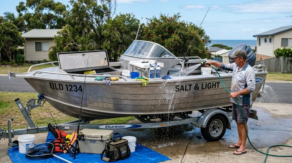 Preparing an Aluminium Boat for Storage