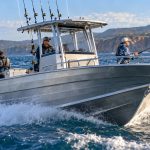 Plate aluminium offshore fishing boat on Australian coastal waters