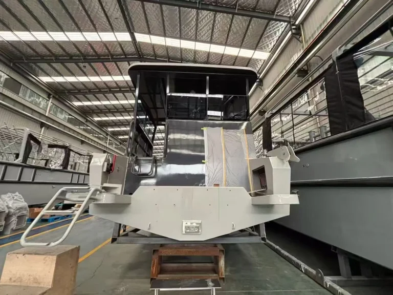 Aluminium superstructure under construction