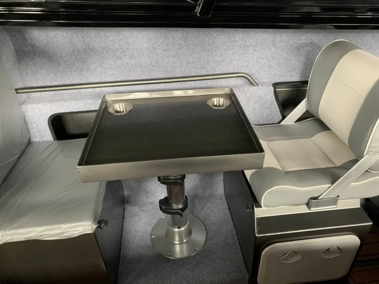 Cabin dinette table and upholstered seating