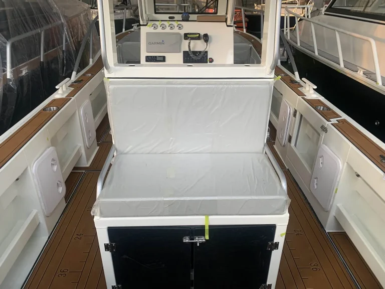 Galley module and cabin joinery before delivery