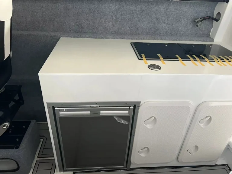 Galley module with fridge and bench top