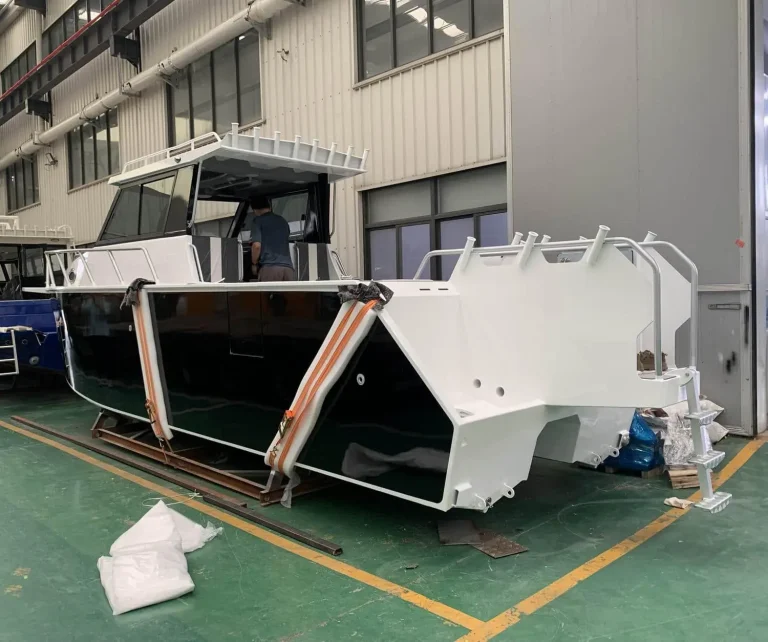 Landing craft bow ramp under fabrication