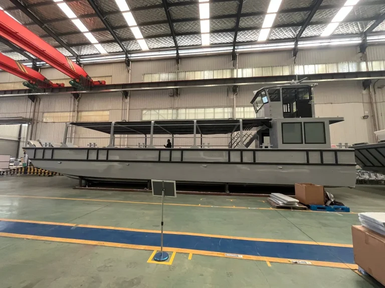 Plate aluminium passenger vessel under construction