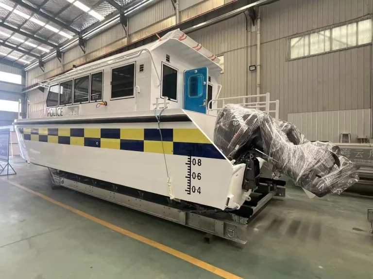 Police patrol vessel under fit out